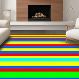 Ultra Soft Area Rug, Non Slip, Stain Resistant, Washable Area Rugs for Living Room, Bedroom, Lively Modern Color Splash Motif(Red)