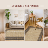 Ultra Soft Area Rug, Non Slip, Stain Resistant, Washable Area Rugs for Living Room, Bedroom, Vibrant Rustic Animal Print Design(Beige)