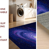 Ultra Soft Area Rug, Non Slip, Stain Resistant, Washable Area Rugs for Living Room, Bedroom, Dazzling Intergalactic Visual Harmony(Blue)