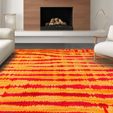 Cozy Abstract Shaggy Texture Delight(Red)