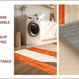 Ultra Soft Area Rug, Non Slip, Stain Resistant, Washable Area Rugs for Living Room, Bedroom, Vibrant Sun and Moon Aesthetic(Orange)