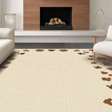 Ultra Soft Area Rug, Non Slip, Stain Resistant, Washable Area Rugs for Living Room, Bedroom, Stylish Rustic Inspired Pet Decor(Beige)