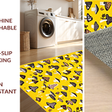 Ultra Soft Area Rug, Non Slip, Stain Resistant, Washable Area Rugs for Living Room, Bedroom, Cozy Rustic Fun Pattern(Yellow)