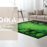 Ultra Soft Area Rug, Non Slip, Stain Resistant, Washable Area Rugs for Living Room, Bedroom, Delicate Blooming Floral Appeal(Green)