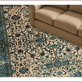 Ultra Soft Area Rug, Non Slip, Stain Resistant, Washable Area Rugs for Living Room, Bedroom, Artisanal Earthy Toned Motif(Beige)