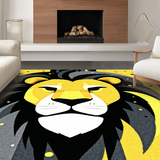 Ultra Soft Area Rug, Non Slip, Stain Resistant, Washable Area Rugs for Living Room, Bedroom, Charming Childlike Illustration Rug(Yellow)