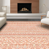 Ultra Soft Area Rug, Non Slip, Stain Resistant, Washable Area Rugs for Living Room, Bedroom, Elegant Desert Inspired Arrangement(Orange)