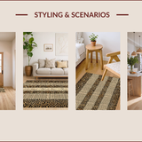 Ultra Soft Area Rug, Non Slip, Stain Resistant, Washable Area Rugs for Living Room, Bedroom, Sleek Contemporary Animal Motif(Beige)