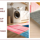Ultra Soft Area Rug, Non Slip, Stain Resistant, Washable Area Rugs for Living Room, Bedroom, Contemporary Multi-Tonal Symmetry(Pink)