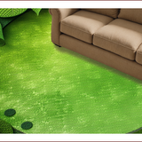 Ultra Soft Area Rug, Non Slip, Stain Resistant, Washable Area Rugs for Living Room, Bedroom, Botanical Green Lily Pad Bedroom Meditation Rug(Green)