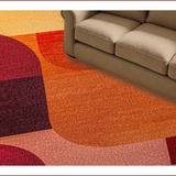 Ultra Soft Area Rug, Non Slip, Stain Resistant, Washable Area Rugs for Living Room, Bedroom, Rust Red Modern Abstract Living Room Rug(Red)