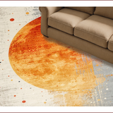 Ultra Soft Area Rug, Non Slip, Stain Resistant, Washable Area Rugs for Living Room, Bedroom, Boho Moon Phase Witch(Orange)