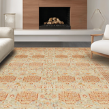 Ultra Soft Area Rug, Non Slip, Stain Resistant, Washable Area Rugs for Living Room, Bedroom, Rustic Vintage Floral Motif(Beige)