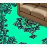 Ultra Soft Area Rug, Non Slip, Stain Resistant, Washable Area Rugs for Living Room, Bedroom, Boho Turquoise Bedroom Area Rug for High Traffic(Green)