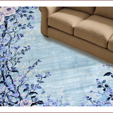 Ultra Soft Area Rug, Non Slip, Stain Resistant, Washable Area Rugs for Living Room, Bedroom, Dreamy Colorful Modern Motif(Blue)