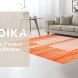 Ultra Soft Area Rug, Non Slip, Stain Resistant, Washable Area Rugs for Living Room, Bedroom, Vibrant Contemporary Abstract Style(Orange)