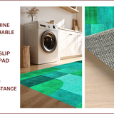 Ultra Soft Area Rug, Non Slip, Stain Resistant, Washable Area Rugs for Living Room, Bedroom, Modern Abstract Green Turquoise Living Room Rug(Green)