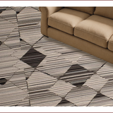 Ultra Soft Area Rug, Non Slip, Stain Resistant, Washable Area Rugs for Living Room, Bedroom, Contemporary Earthy Geometric Motif(Beige)