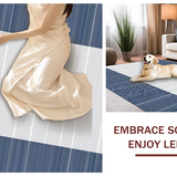 Ultra Soft Area Rug, Non Slip, Stain Resistant, Washable Area Rugs for Living Room, Bedroom, Elegant Navy and White Pattern(Blue)