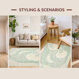 Ultra Soft Area Rug, Non Slip, Stain Resistant, Washable Area Rugs for Living Room, Bedroom, Modern Coastal Area Rug:  Sea Creature Inspired Design(Gray)