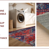 Ultra Soft Area Rug, Non Slip, Stain Resistant, Washable Area Rugs for Living Room, Bedroom, Traditional Boho Red Entryway Non-Slip Carpet(Red)