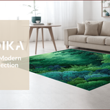 Ultra Soft Area Rug, Non Slip, Stain Resistant, Washable Area Rugs for Living Room, Bedroom, Ultra Soft Nature-Themed Kids Play Area Carpet(Green)
