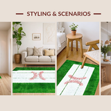 Ultra Soft Area Rug, Non Slip, Stain Resistant, Washable Area Rugs for Living Room, Bedroom, Circular Dynamic White Scheme(White)