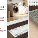Ultra Soft Area Rug, Non Slip, Stain Resistant, Washable Area Rugs for Living Room, Bedroom, Textured Neutral Tones Motif(Brown)