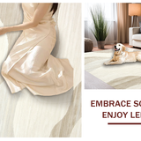 Stylish Transitional Creamy Swirl Art(Beige)