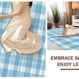 Chic Pastel Gingham Aesthetic(Blue)