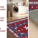 Ultra Soft Area Rug, Non Slip, Stain Resistant, Washable Area Rugs for Living Room, Bedroom, Eclectic Cheerful Entryway Decor(Red)