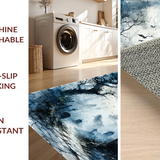 Ultra Soft Area Rug, Non Slip, Stain Resistant, Washable Area Rugs for Living Room, Bedroom, Phantom Realm Rug Duo - Spectral Home Accent - Otherworldly Carpet Set(Gray)