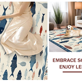 Vibrant Fish Motif Contemporary Flair(White)