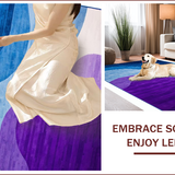 Ultra Soft Area Rug, Non Slip, Stain Resistant, Washable Area Rugs for Living Room, Bedroom, Trendy Abstract Floral Composition(Purple)