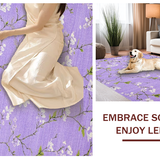 Ultra Soft Area Rug, Non Slip, Stain Resistant, Washable Area Rugs for Living Room, Bedroom, Stylish Soft Round Shag Decor(Purple)
