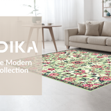 Elegant Light Green Textured Motif(Ivory)