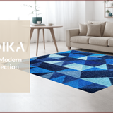 Ultra Soft Area Rug, Non Slip, Stain Resistant, Washable Area Rugs for Living Room, Bedroom, Hawaiian Turtle Geometric(Blue)