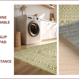 Ultra Soft Area Rug, Non Slip, Stain Resistant, Washable Area Rugs for Living Room, Bedroom, Chic Modern Lattice Aesthetic(Beige)
