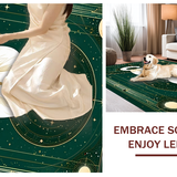 Ultra Soft Area Rug, Non Slip, Stain Resistant, Washable Area Rugs for Living Room, Bedroom, Vintage Whimsical Celestial Aesthetic(White)