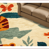 Ultra Soft Area Rug, Non Slip, Stain Resistant, Washable Area Rugs for Living Room, Bedroom, Jungle Animal Print(Beige)