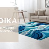 Dynamic Oceanic Ripple Motif(Blue)