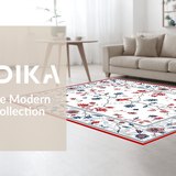 Vibrant Seasonal Feathered Design(White)