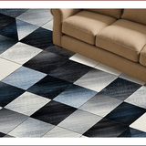 Ultra Soft Area Rug, Non Slip, Stain Resistant, Washable Area Rugs for Living Room, Bedroom, Sleek Modern Geometric Aesthetic(Gray)