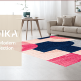 Ultra Soft Area Rug, Non Slip, Stain Resistant, Washable Area Rugs for Living Room, Bedroom, Geometric Blush Pink Kids Playroom Runner(Pink)