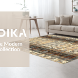 Ultra Soft Area Rug, Non Slip, Stain Resistant, Washable Area Rugs for Living Room, Bedroom, Earthy Toned Irregular Animal Motif(Beige)