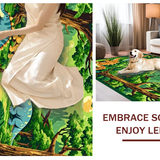 Dinosaur Themed Vibrant Safari Landscape(Green)