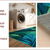 Ultra Soft Area Rug, Non Slip, Stain Resistant, Washable Area Rugs for Living Room, Bedroom, Elegant Multi-Hued Nature Inspiration(Blue)