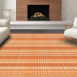 Ultra Soft Area Rug, Non Slip, Stain Resistant, Washable Area Rugs for Living Room, Bedroom, Warm Fall-Inspired Pattern Design(Orange)