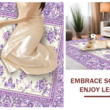 Ultra Soft Area Rug, Non Slip, Stain Resistant, Washable Area Rugs for Living Room, Bedroom, Tranquil Lilac Nature Inspired(Purple)