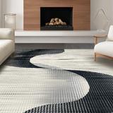 Contemporary Fluid Abstract Circles(Black)